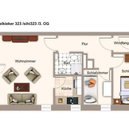 Appartement Hus Inselkieker Hus Inselkieker 323 à Schillig Extérieur photo